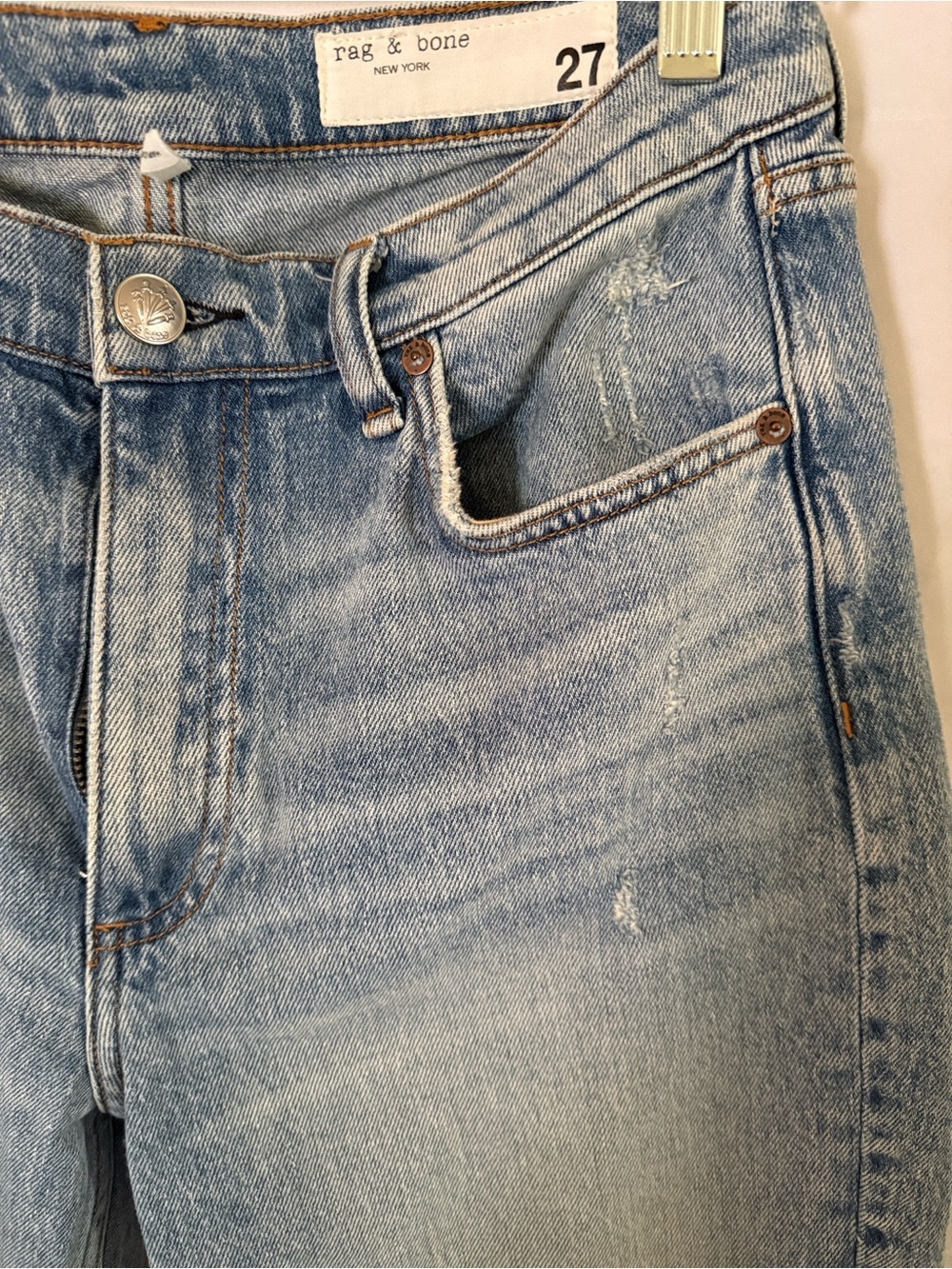 Rag & Bone Straight Leg Harlow Jeans in Color Lou Size 27